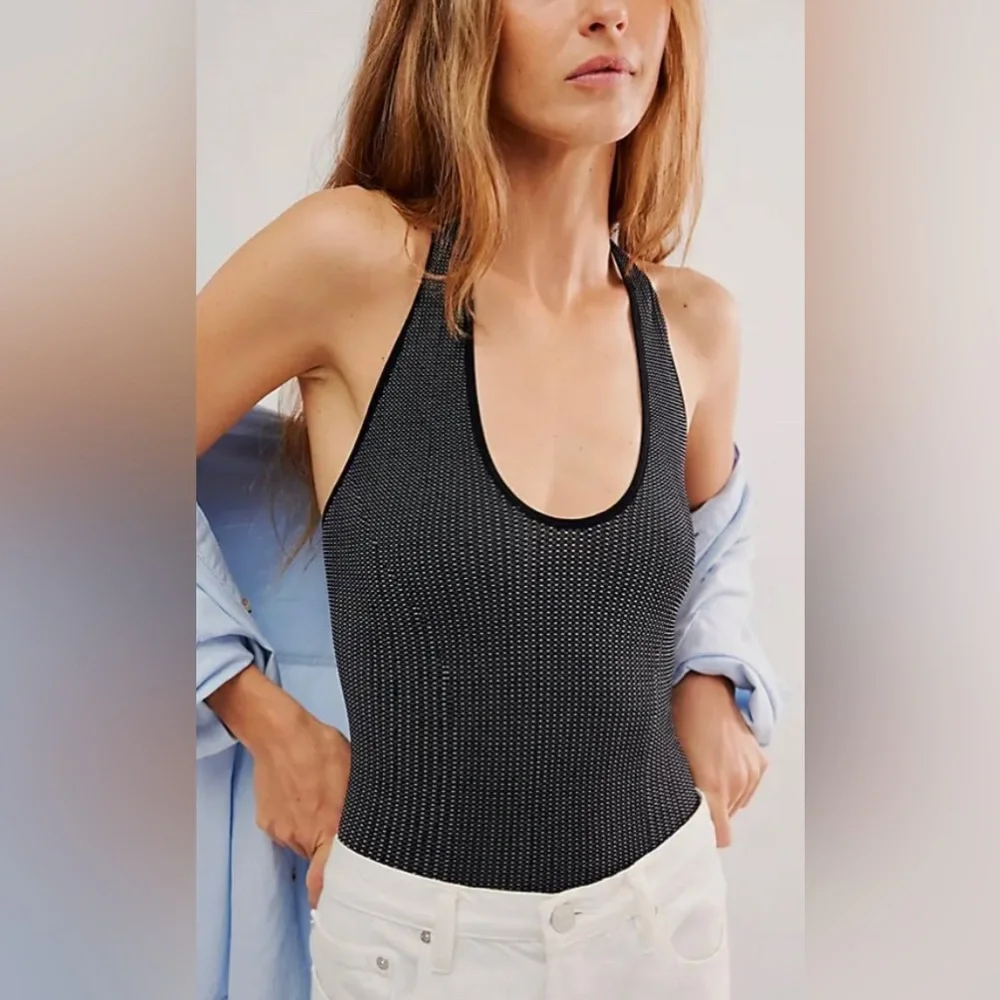 NWOT Free People Clean Slate Halter Bodysuit - Picture 4 of 7